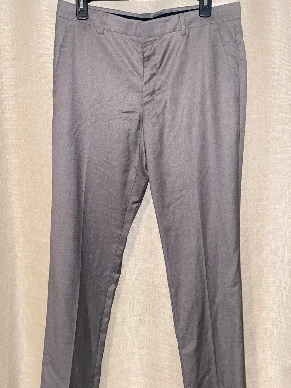 Perry Ellis Men's Slim Fit Dress Pants in Charcoal Gray